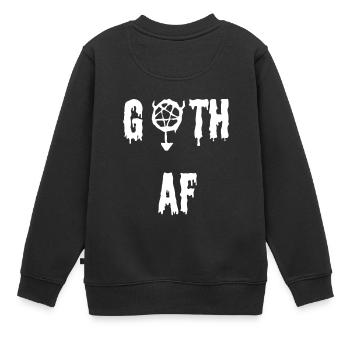 Goth as fu** - Geschenk für Gothics Grufties - Kinder Premium Organic Sweatshirt - Schwarz - Hinten - AI Model Kid Female (0cm)