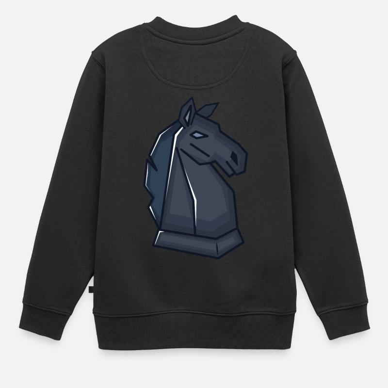 Chess pièce d'échecs Springer - Sweat Premium enfant bio - noir