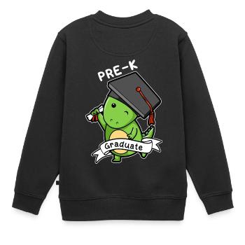 Vor-K graduierter Dinosaurier - lustiges Abschluss-Geschenk - Kinder Premium Organic Sweatshirt - Schwarz - Hinten - AI Model Kid Female (0cm)