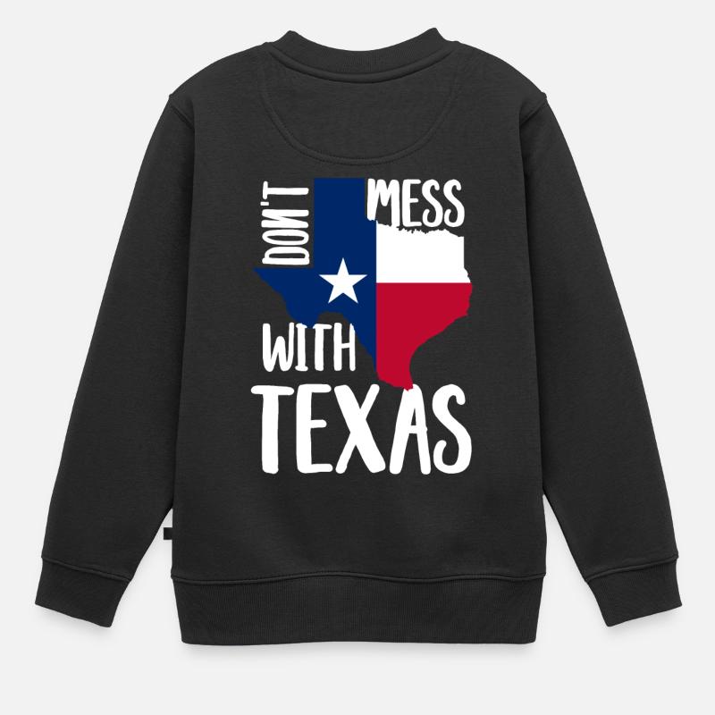 Texas map cool gift - Kids Premium Organic Sweatshirt - black