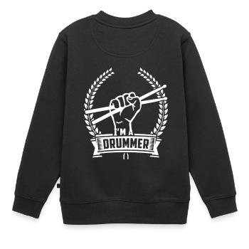Gift drummer drummer drummer - Kids Premium Organic Sweatshirt - black - Back - AI Model Kid Female (0cm)