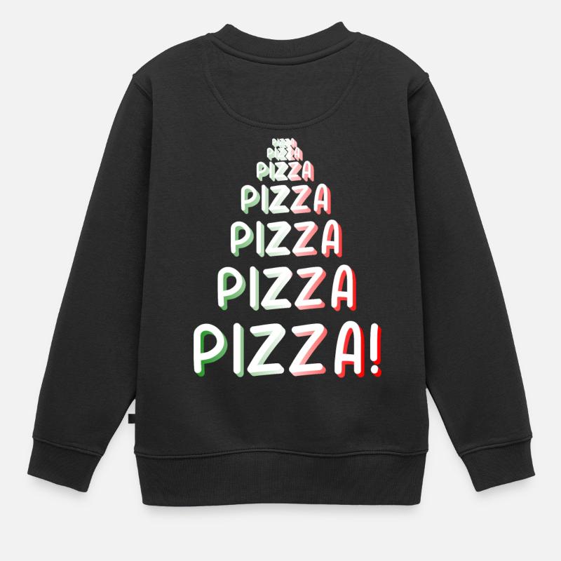 Pizza Pizza Pizza - Sweat Premium enfant bio - noir