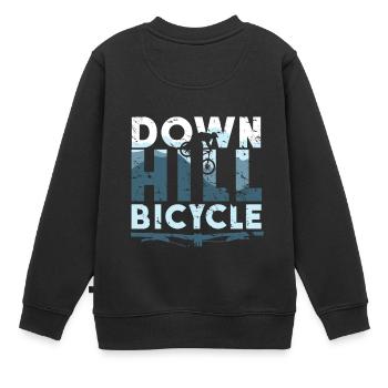 Downhill Fahrrad Slopestyle Sprünge Matsch - Kinder Premium Organic Sweatshirt - Schwarz - Hinten - AI Model Kid Female (0cm)