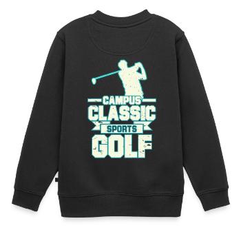 Conception classique de T-shirt de golf de sports de campus - Sweat Premium enfant bio - noir - Dos - AI Model Kid Female (0cm)