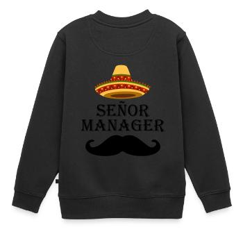 Senor Manager Señor Management Mexico - Sweat Premium enfant bio - noir - Dos - AI Model Kid Female (0cm)