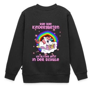 byebye kindergarten school enrolment unicorn school bag - Kids Premium Organic Sweatshirt - black - Back - AI Model Kid Female (0cm)
