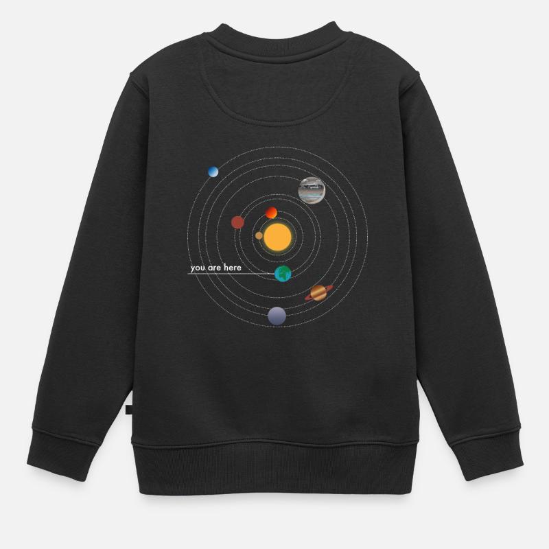 Système solaire - Sweat Premium enfant bio - noir