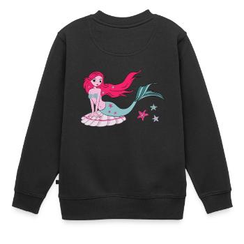 sirène - Sweat Premium enfant bio - noir - Dos - AI Model Kid Female (0cm)