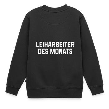 Leiharbeiter des Monats - Kinder Premium Organic Sweatshirt - Schwarz - Hinten - AI Model Kid Female (0cm)