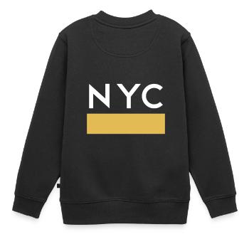 Goldenes NYC Souvenir T-Shirt - Kinder Premium Organic Sweatshirt - Schwarz - Hinten - AI Model Kid Female (0cm)