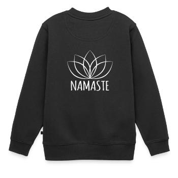 Namaste yoga perfektes Geschenk - Kinder Premium Organic Sweatshirt - Schwarz - Hinten - AI Model Kid Female (0cm)