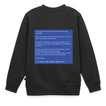 Dies ist ein perfektes Geschenk für Computerbenutzer - Kinder Premium Organic Sweatshirt - Schwarz - Hinten - AI Model Kid Female (0cm)