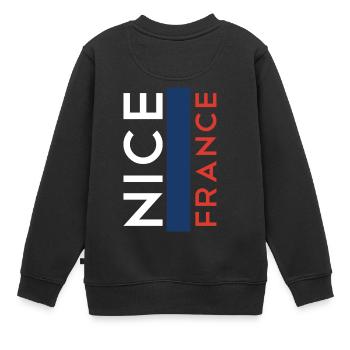 Nizza Frankreich Nice France - Kinder Premium Organic Sweatshirt - Schwarz - Hinten - AI Model Kid Female (0cm)