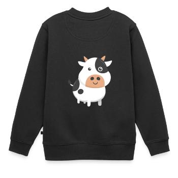 Entzückende Kuh-niedliche Baby-Kalb-Kuh-Liebhaber - Kinder Premium Organic Sweatshirt - Schwarz - Hinten - AI Model Kid Female (0cm)