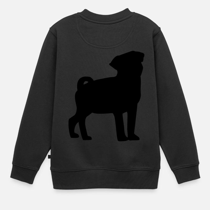 Mops - Kinder Premium Organic Sweatshirt - Schwarz