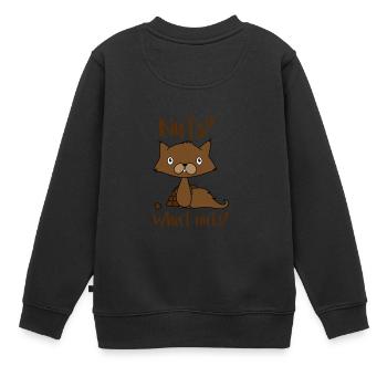 Eichhörnchen Nüsse Wallnuß Haselnuss Geschenk süß - Kinder Premium Organic Sweatshirt - Schwarz - Hinten - AI Model Kid Female (0cm)
