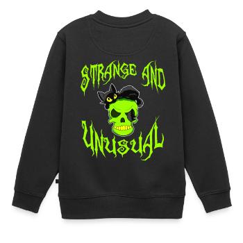 Gruseliges und dennoch attraktives T-Shirt-Design für Sie! "" - Kinder Premium Organic Sweatshirt - Schwarz - Hinten - AI Model Kid Female (0cm)