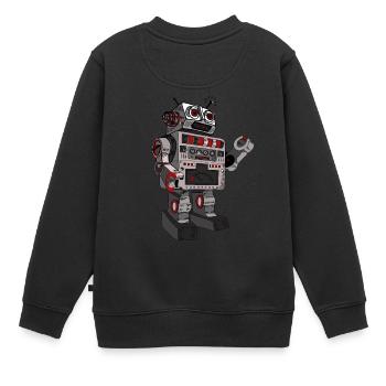 Robby Rob mr. robot scifi android jouet retro pc - Sweat Premium enfant bio - noir - Dos - AI Model Kid Female (0cm)