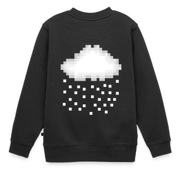 Schnee Pixel - Kinder Premium Organic Sweatshirt - Schwarz - Hinten - AI Model Kid Female (0cm)