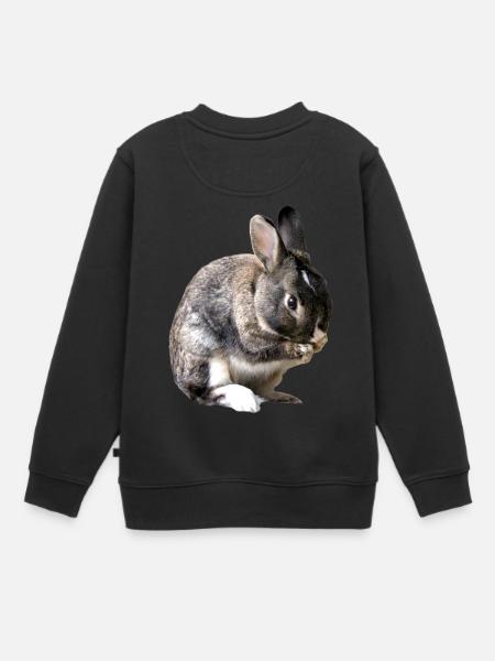 lapin - Sweat Premium enfant bio - noir