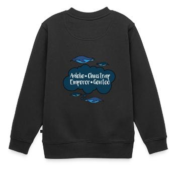 atypical Pinguin Autismus Spektrum Adélie Gentoo - Kinder Premium Organic Sweatshirt - Schwarz - Hinten - AI Model Kid Female (0cm)