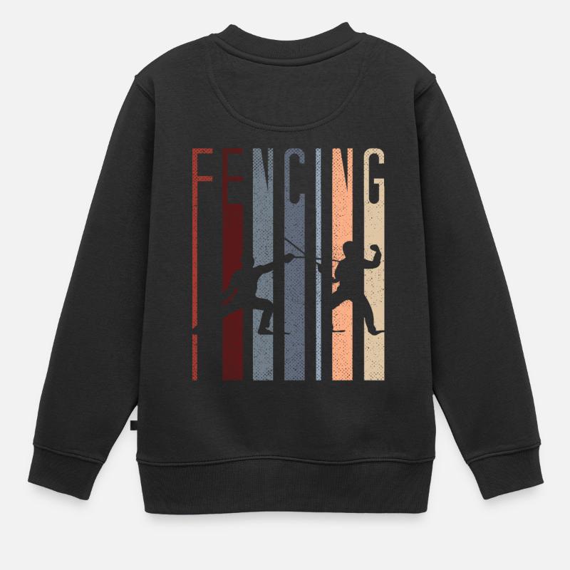 Fechten - Kinder Premium Organic Sweatshirt - Schwarz