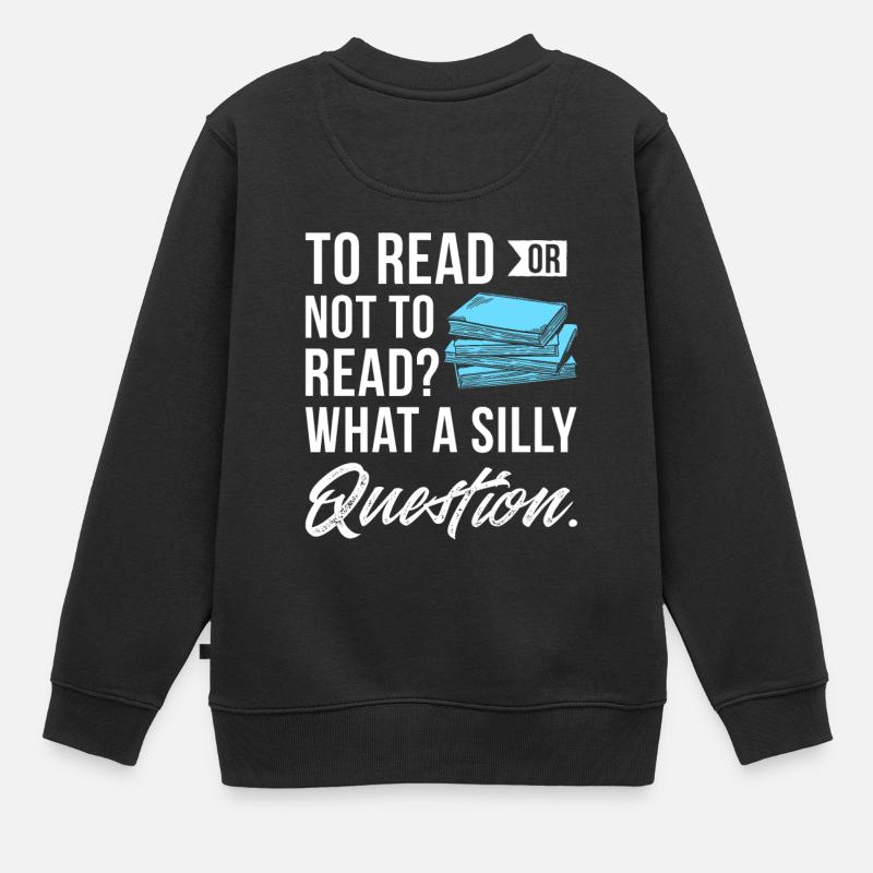 Bücher - Kinder Premium Organic Sweatshirt - Schwarz