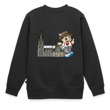 I LOVE COLOGNE Köln Kölle Kölsche Jung Kölner Dom - Kinder Premium Organic Sweatshirt - Schwarz - Hinten - AI Model Kid Female (0cm)