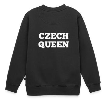 Tschechisches Mädchen - Kinder Premium Organic Sweatshirt - Schwarz - Hinten - AI Model Kid Female (0cm)