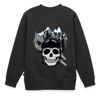 Ski Berge Sportart Wintersport Bergsport Xmas - Kinder Premium Organic Sweatshirt - Schwarz - Hinten - AI Model Kid Female (0cm)