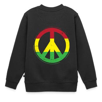Peace Reggae Rastafari Ska cadeau - Sweat Premium enfant bio - noir - Dos - AI Model Kid Female (0cm)