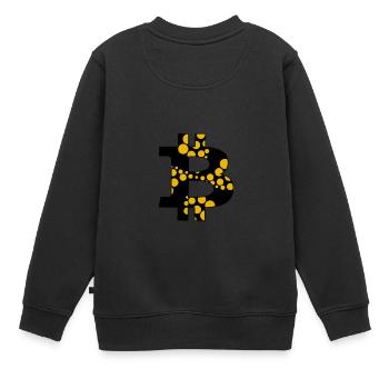 Bitcoin - Kids Premium Organic Sweatshirt - black - Back - AI Model Kid Female (0cm)