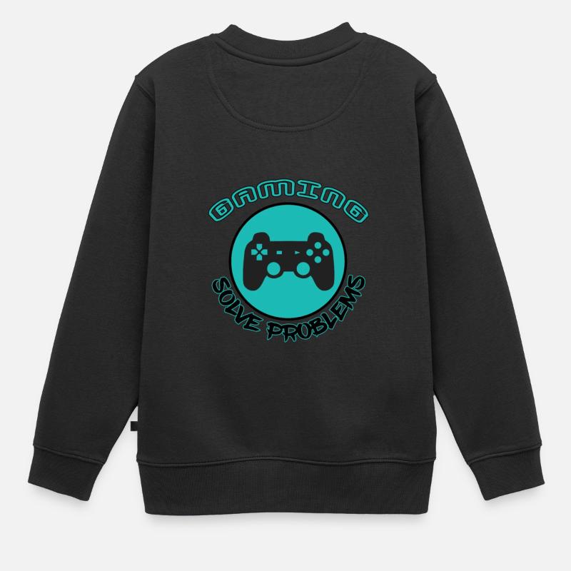 Gaming - Sweat Premium enfant bio - noir