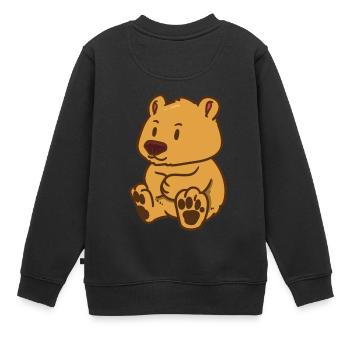 Teddy Teddybär Stofftier kuscheln schmusen umarmen - Kinder Premium Organic Sweatshirt - Schwarz - Hinten - AI Model Kid Female (0cm)