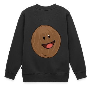 Kokosnuss Kokos Nüsse Nuss Kokosnüsse - Kinder Premium Organic Sweatshirt - Schwarz - Hinten - AI Model Kid Female (0cm)