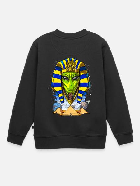 Alien Egypte Pharaon Toutankhamon Ancien Anunnaki - Sweat Premium enfant bio - noir