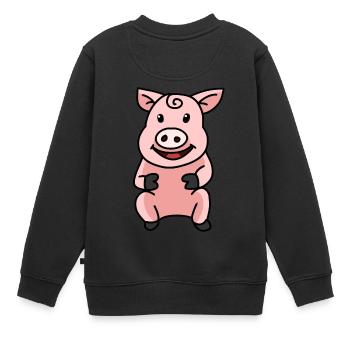 Cochon Truie Cochons Animaux Animal de ferme - Sweat Premium enfant bio - noir - Dos - AI Model Kid Female (0cm)