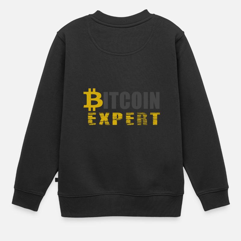 Bitcoin expert - Bitcoin Experte - Kinder Premium Organic Sweatshirt - Schwarz