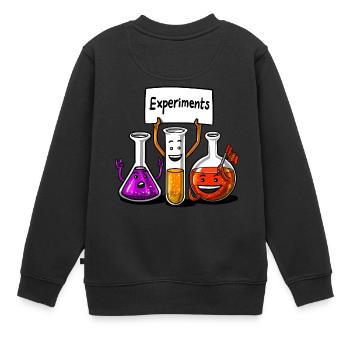 Chemie-Wissenschafts-Experimente Lustiger Schüler - Kinder Premium Organic Sweatshirt - Schwarz - Hinten - AI Model Kid Female (0cm)