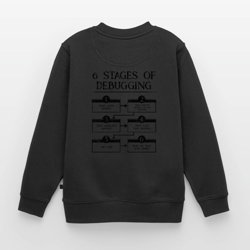6 Schritte zum Debuggen der Computerprogrammiercodierung Kinder Premium Organic Sweatshirt