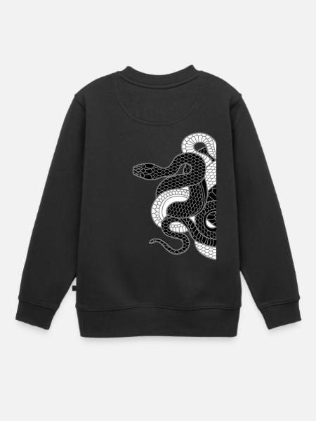 Schlangen - Kinder Premium Organic Sweatshirt - Schwarz