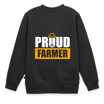 Fermier fier - Fermier fier - Sweat Premium enfant bio - noir - Dos - AI Model Kid Female (0cm)