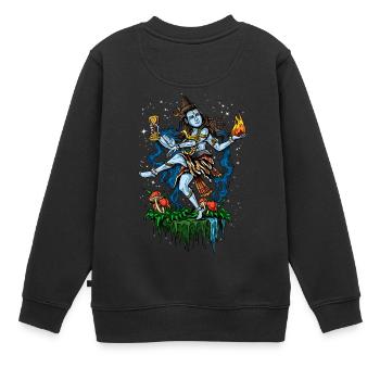 Seigneur Shiva Danse Nataraja Dieu Hindou - Sweat Premium enfant bio - noir - Dos - AI Model Kid Female (0cm)