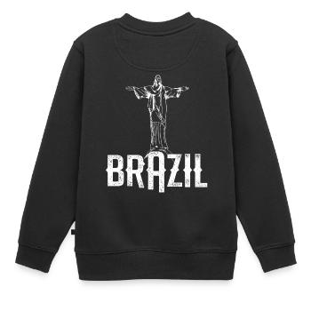 Brésil Cristo Rédempteur Rio de Janeiro Christ - Sweat Premium enfant bio - noir - Dos - AI Model Kid Female (0cm)