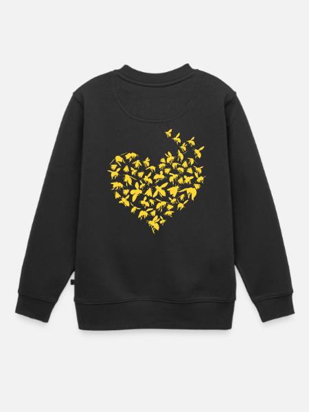 Imker Bienen Geschenk Honig Motiv - Kinder Premium Organic Sweatshirt - Schwarz