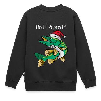 Hecht Ruprecht - Kinder Premium Organic Sweatshirt - Schwarz - Hinten - AI Model Kid Female (0cm)