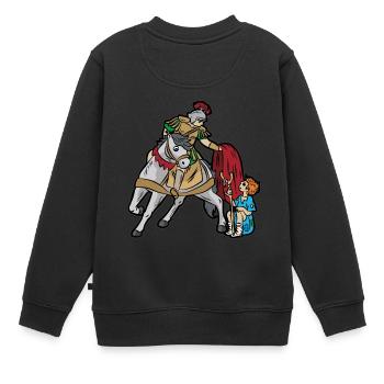 Saint Martin Christian children - Kids Premium Organic Sweatshirt - black - Back - AI Model Kid Female (0cm)