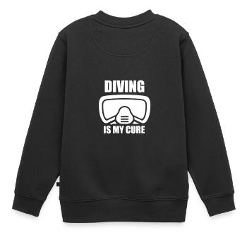 Tiefsee Tauchen Apnoe Tauchen Taucher - Kinder Premium Organic Sweatshirt - Schwarz - Hinten - AI Model Kid Female (0cm)