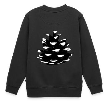 Kiefer Kiefernzapfen Tannenzapfen Wald Baum Natur - Kinder Premium Organic Sweatshirt - Schwarz - Hinten - AI Model Kid Female (0cm)