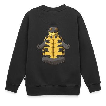 Schildkröte - Kinder Premium Organic Sweatshirt - Schwarz - Hinten - AI Model Kid Female (0cm)